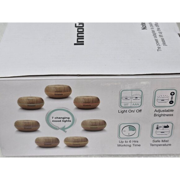 Innogear Aromatherapy Essential Oil Diffuser 7 LED Colors Adjustable Brightness - Picture 2 of 3